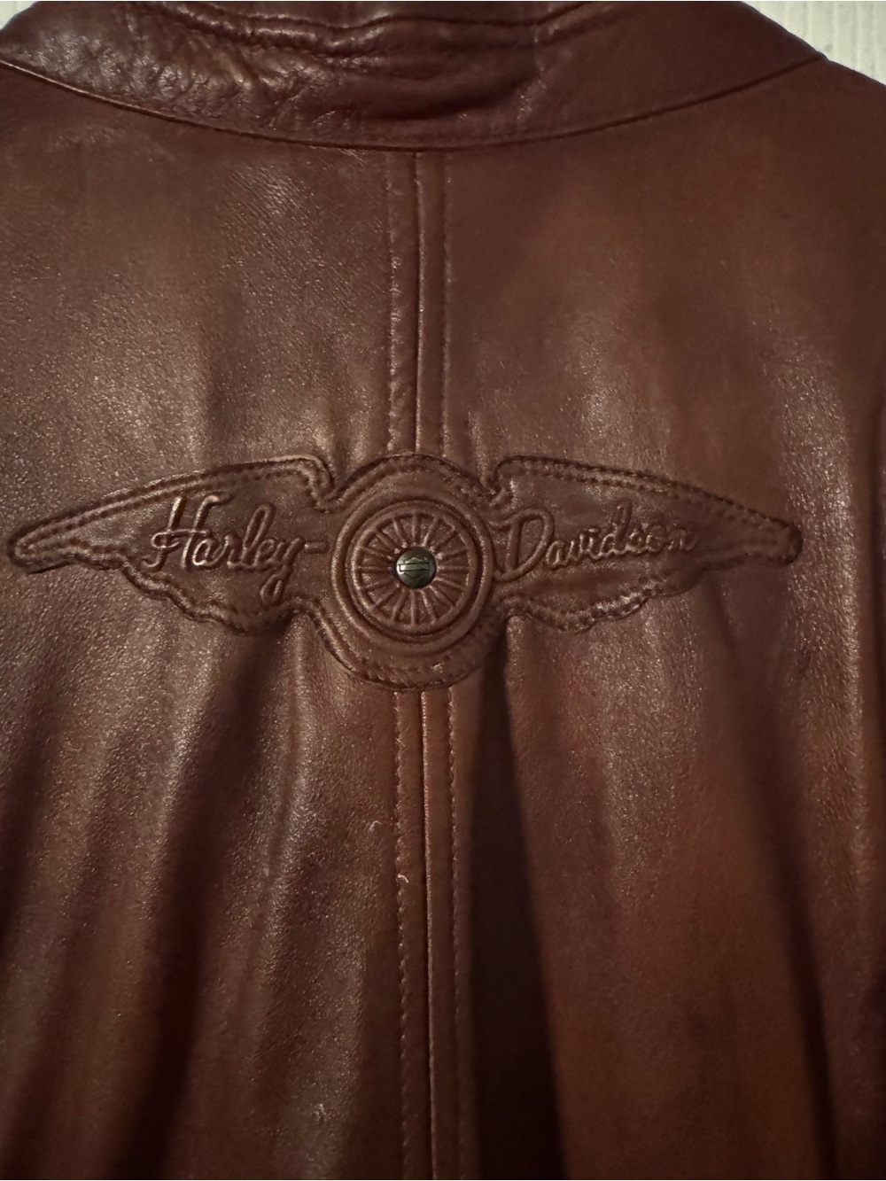 Harley-Davidson Brown Leather Riding Jacket - Picture 6 of 9